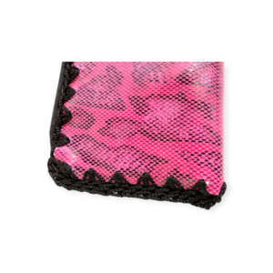 Χειροποίητος γυναικείος δερμάτινος φάκελος ροζ animal print -KA130 - δέρμα, νήμα, φάκελοι, χειρός, πλεκτές τσάντες - 3