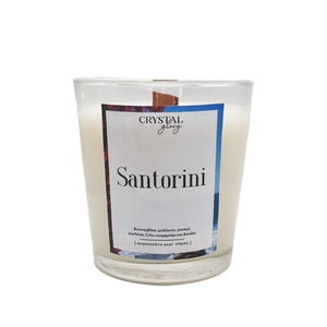 Santorini - Αρωματiκό κερί σόγιας- - αρωματικά κεριά, κερί σόγιας