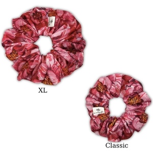 Rosalia classic scrunchie - ύφασμα, φλοράλ, για τα μαλλιά, λαστιχάκια μαλλιών - 3