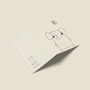 HI, ELEPHANT | NURSERY GREETING CARD | 105 × 148,5mm - γενέθλια
