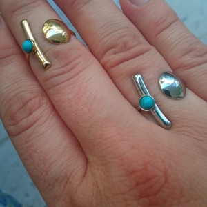 Ατσάλινο δαχτυλίδι με πέτρα χαολιτη - ατσάλι, αυξομειούμενα - 4