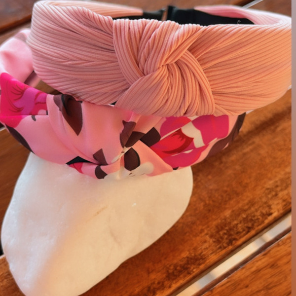 Σετ στέκες μαλλιών pink love - ύφασμα, headbands - 2