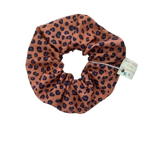 Scrunchie XL Καφέ Leopard - ύφασμα, για τα μαλλιά, δώρα για γυναίκες, λαστιχάκια μαλλιών