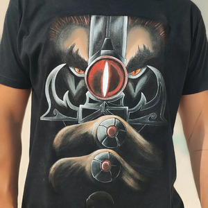 Ζωγραφισμένο T-shirt στο χέρι - thundercats - ζωγραφισμένα στο χέρι, 100% βαμβακερό - 2