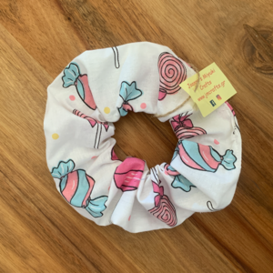Scrunchie Sweets - ύφασμα, για τα μαλλιά, δώρα για γυναίκες, λαστιχάκια μαλλιών - 2