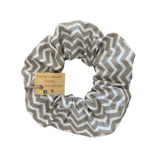Scrunchie Ζικ Ζακ - ύφασμα, για τα μαλλιά, δώρα για γυναίκες, λαστιχάκια μαλλιών