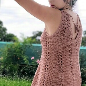Maia Crochet Dress handmade - βαμβάκι, mini, αμάνικο, φλοράλ, γάμου - βάπτισης - 2