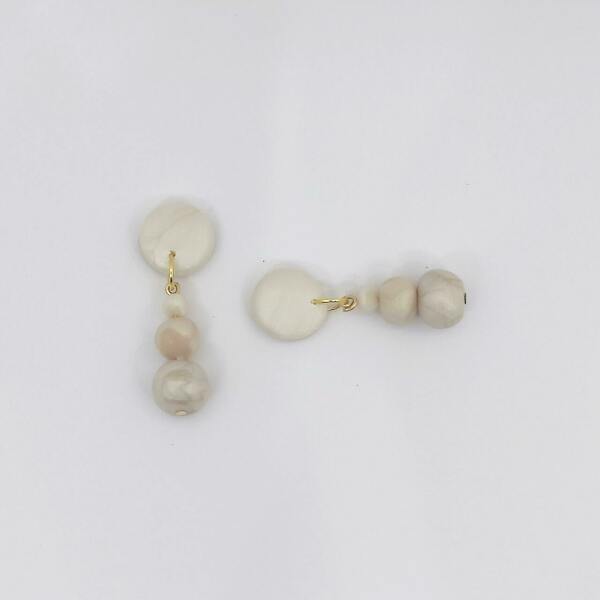 Mother of pearls - πηλός, κρεμαστά, πέρλες, νυφικά, καρφάκι - 3