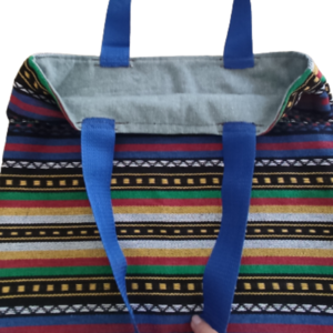 Πάνινη Τσάντα Ώμου tote bag Υφαντή boho - ύφασμα, ώμου, μεγάλες, tote, πάνινες τσάντες - 4