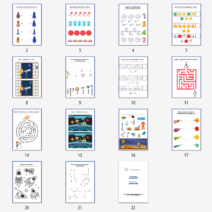 Διάστημα! Εκτυπώσιμο τετράδιο εργασιών για παιδιά νηπιαγωγείου - για παιδιά, φύλλα εργασίας - 5