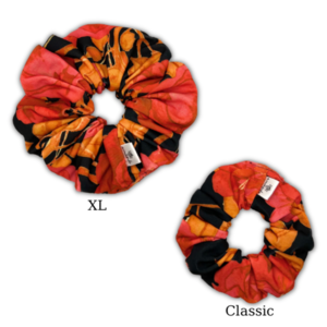 Amore XL scrunchie - ύφασμα, φλοράλ, για τα μαλλιά, λαστιχάκια μαλλιών - 2