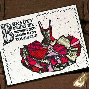 Ευχετήρια κάρτα "Beauty begins..." - γενέθλια, ευχετήριες κάρτες - 4