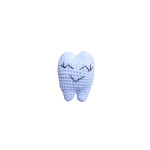 Αναμνηστικό πλεκτό δοντακι για την νεράιδα των δοντιών - δώρο, amigurumi