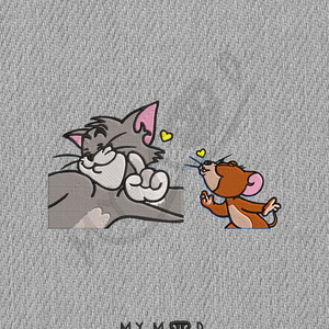 Ψηφιακό κέντημα μηχανής embroidery My Mood Αγιου Βαλεντίνου Ζευγάρι αγάπη Tom cat Jerry ποντικάκι καρδιά φιλί - κεντητά, χριστούγεννα, αγ. βαλεντίνου