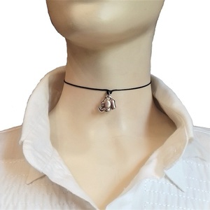 Cord necklace μαύρο με ελεφαντάκι - ορείχαλκος, τσόκερ, ελεφαντάκι, κοντά, boho - 2