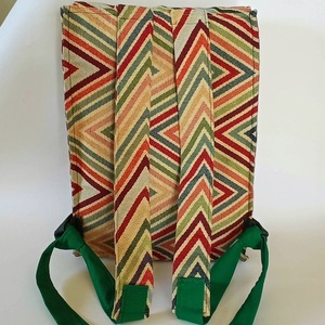 Γυναικεία χειροποίητη τσάντα πλάτης πολύχρωμη από στόφα - ύφασμα, πλάτης, χειροποίητα, all day, πάνινες τσάντες - 4