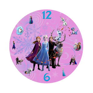 Frozen, Ρολόι τοίχου ξύλινο (27cm) - ξύλο, ρολόι, τοίχου, παιδικό δωμάτιο, ρολόγια