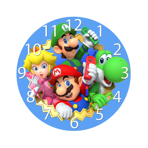 Super Mario Ρολόι τοίχου ξύλινο (27cm) - ξύλο, ρολόι, τοίχου, παιδικό δωμάτιο, ρολόγια