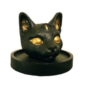 Gold and the cat - σπίτι, μινιατούρες φιγούρες, γύψος