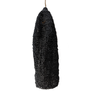 Πλεκτό Φωτιστικό Raffia Black - τοίχου, boho, οροφής