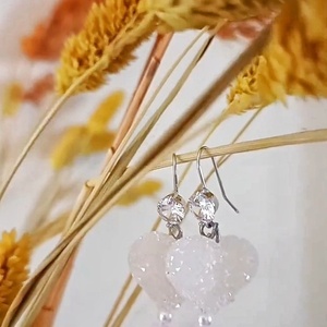 Sugar earrings - ορείχαλκος, επάργυρα, κρεμαστά, μεγάλα, γάντζος