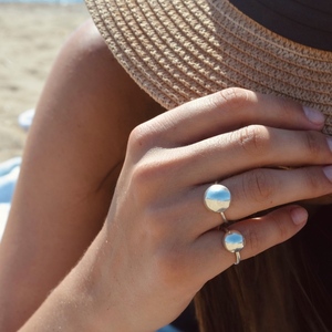 Dome Ring II┃Ασήμι 925 Χειροποίητο δαχτυλίδι - ασήμι 925, γεωμετρικά σχέδια, σταθερά, μεγάλα - 3