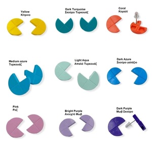 Καρφωτά σκουλαρίκια Pac Man - πλαστικό, καρφωτά, μπρούντζος, καρφάκι - 4