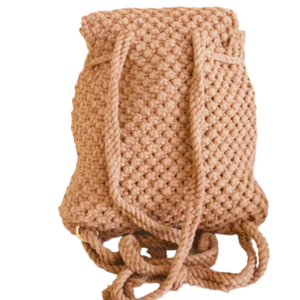 Τσάντα σακίδιο πλάτης backpack macrame - νήμα, πλάτης, μακραμέ, all day, πλεκτές τσάντες - 2