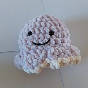 Πλεκτη μέδουσα βελουτε/ stuffed crochet jellyfish - λούτρινα