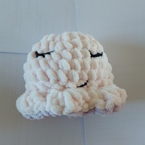 Πλεκτη μέδουσα βελουτε/ stuffed crochet jellyfish - λούτρινα - 2
