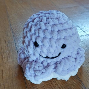 Πλεκτη μέδουσα βελουτε/ stuffed crochet jellyfish - λούτρινα - 4