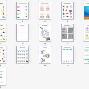 Πλάσματα της θάλασσας! Εκτυπώσιμο τετράδιο εργασιών για παιδιά νηπιαγωγείου - για παιδιά, φύλλα εργασίας - 5