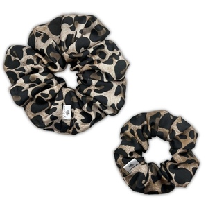 Leopard regular scrunchie - ύφασμα, για τα μαλλιά, λαστιχάκια μαλλιών - 2