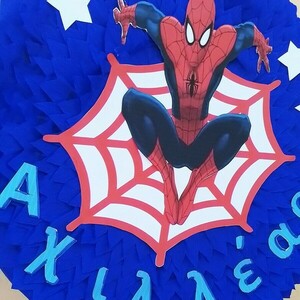 Spiderman & Marvel Heros Μπλε 30Χ30 εκ - αγόρι, πινιάτες, σούπερ ήρωες - 4