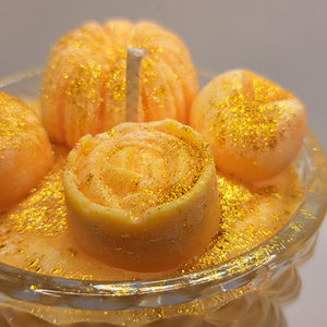 Autumn Romance: Eco-Friendly Soy Wax Candle with Pumpkin flavor | Φθινοπωρινό ρομάντζο: Οικολογικό κερί σόγιας με άρωμα κολοκύθας - αρωματικά κεριά
