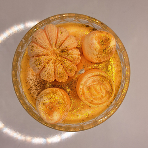 Autumn Romance: Eco-Friendly Soy Wax Candle with Pumpkin flavor | Φθινοπωρινό ρομάντζο: Οικολογικό κερί σόγιας με άρωμα κολοκύθας - αρωματικά κεριά - 3
