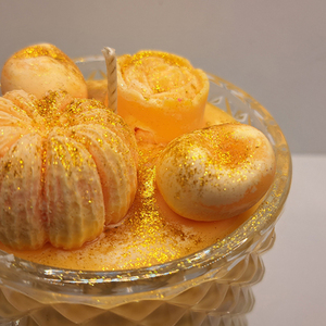 Autumn Romance: Eco-Friendly Soy Wax Candle with Pumpkin flavor | Φθινοπωρινό ρομάντζο: Οικολογικό κερί σόγιας με άρωμα κολοκύθας - αρωματικά κεριά - 4