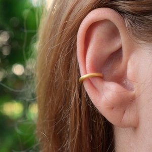 Chunky Ear Cuff ασήμι 925 - επιχρυσωμένα, ασήμι 925, μικρά - 2