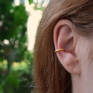 Chunky Ear Cuff ασήμι 925 - επιχρυσωμένα, ασήμι 925, μικρά - 4