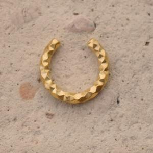 Ear cuff honeycomb ασήμι 925 - επιχρυσωμένα, ασήμι 925 - 3