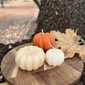 Minimal pumpkin - halloween, αρωματικά κεριά, φθινόπωρο, κολοκύθα - 2