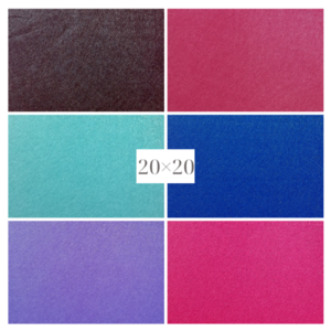 Σετ 6τμχ. τσόχας 1mm/Χρώματα: σάπιο μήλο, ροζ σκούρο, βεραμάν, σκούρο καφέ, βαθύ μπλε/Σκληρή αφή/20×20εκ. - τσόχα, υλικά κοσμημάτων, υλικά κατασκευών - 2
