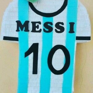 Φανέλα Messi Γαλάζιο Άσπρο 60Χ40 εκ. - αγόρι, πινιάτες, ποδόσφαιρο - 3