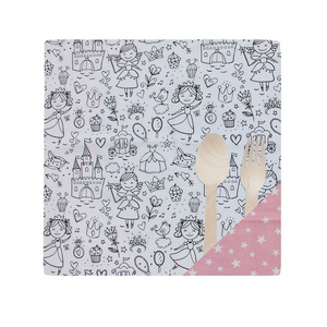 Παιδικό σουπλά (30x30 εκ.) 1 τεμάχιο - colour me πριγκίπισσες - ύφασμα, κορίτσι, χειροποίητα, σουπλά, για παιδιά