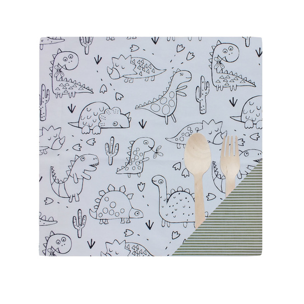 Παιδικό σουπλά (30x30 εκ.) 1 τεμάχιο -colour me δεινόσαυροι - ύφασμα, αγόρι, χειροποίητα, σουπλά, για παιδιά