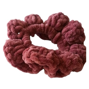 Velvet crochet - νήμα, λαστιχάκια μαλλιών - 4