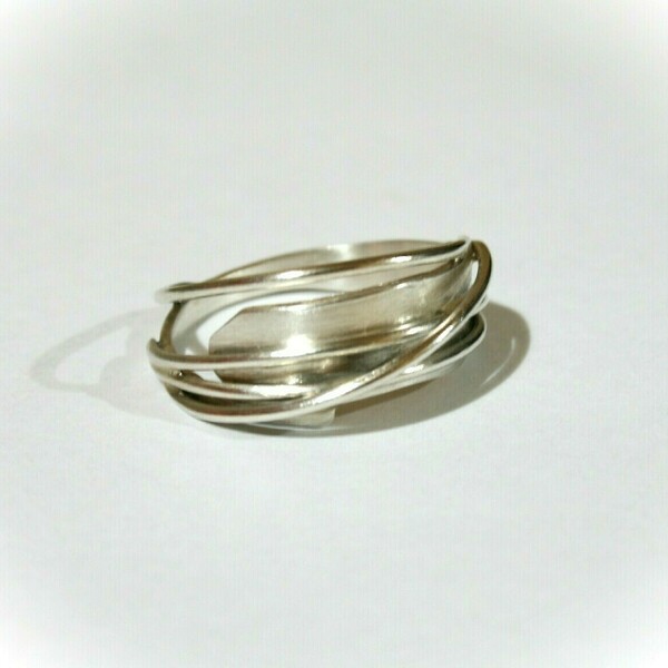 Ασημένιο δαχτυλίδι - ασήμι 925, γεωμετρικά σχέδια, σταθερά - 3