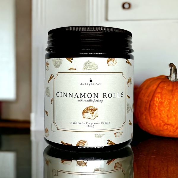 Cinnamon Rolls Αρωματικό Κερί 240γρ - αρωματικά κεριά, φθινόπωρο - 4