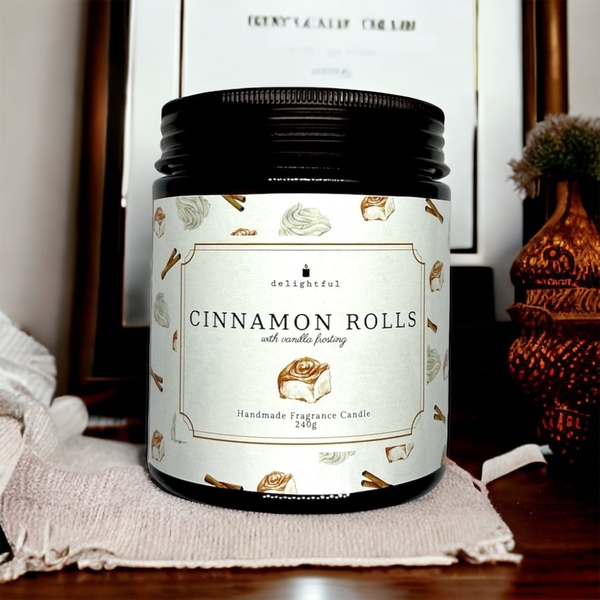Cinnamon Rolls Αρωματικό Κερί 240γρ - αρωματικά κεριά, φθινόπωρο - 5