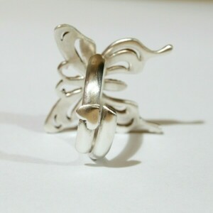 Δαχτυλίδι πεταλούδα - ασήμι 925, μεγάλα, αυξομειούμενα - 3
